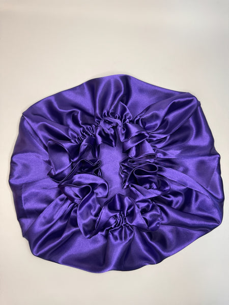 PURPLE SATIN BONNET