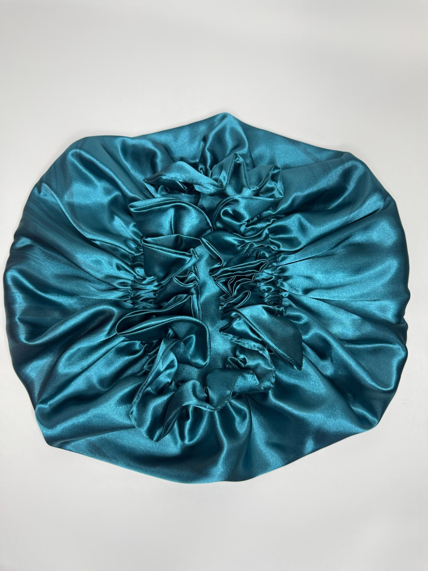 TEAL SATIN BONNET
