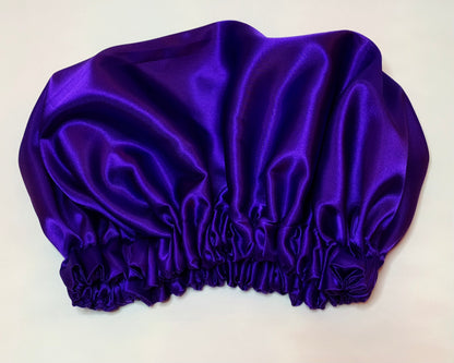PURPLE SATIN BONNET