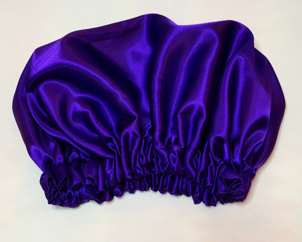 PURPLE SATIN BONNET